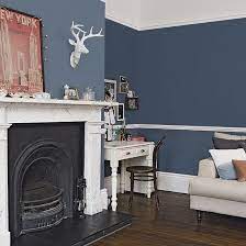 Fabulous selection of dado rails. Traditional Dark Blue Living Room Decorating Ideal Home Dark Blue Living Room Blue Living Room Dado Rail Living Room