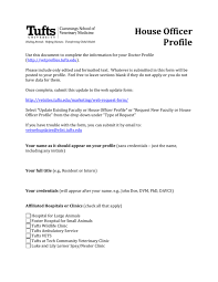 Check spelling or type a new query. House Officer Profile Template