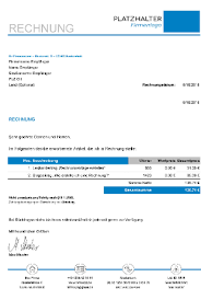 Kleinunternehmer müssen beim schreiben ihrer rechnungen die üblichen formalitäten beachten und die pflichtbestandteile nach den vorgaben des umsatzsteuergesetzes berücksichtigen. Rechnungsvorlage Freiberufler Kostenloser Download
