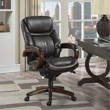 la z boy kendrick bonded leather executive office chair in brown most comfortable office chair contemporary home office furniture desk chair diy