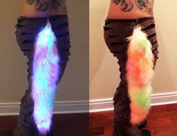 Fully Customizable Light Up Glow Wolf Fox Tails Etsy Wolf Tail Animal Tails Sleek Look