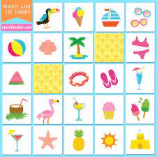 Memory game to practise the past tense. Free Printable Memory Game For Kids With Pictures For Summer Memory Games Memory Games For Kids Free Games For Kids