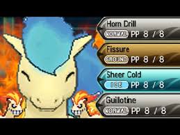 Get a nidorino, evolve it with a moon stone, then make it learn horn drill. Full 1 Hit Ko Pokemon Moves Team 2 Youtube