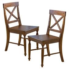 rovie acacia wood dining chair dark oak