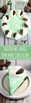 10 Minutes Prep To Have This Gorgeous And Delicious Thin Mint Cheesecake No Baking Required Delicieux Desserts Recettes De Cuisine Gateaux Disney