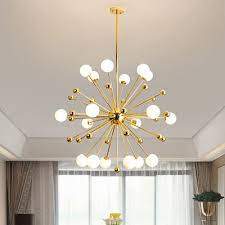 Retro chrome mid century modern sputnik light lamp ceiling lighting. Mid Century Modern Sputnik Chandelier Light Metal 11 12 18 Lights 23 5 31 5 39 W Gold Hanging Light Beautifulhalo Com