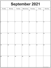 Download our free september calendars for your personal use. September 2021 Vertical Calendar Portrait