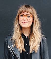 There S Nothing I Don T Love About This Leather Jacket Round Glasses Perfect Hair Combo Long Hair Styles Long Hair With Bangs Hair Styles