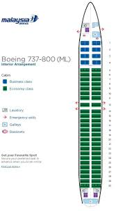 Malaysia Airlines Boeing 737 800 Aircraft Seating Chart