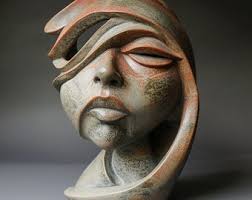 Brown Clay convertitore Human Sculpture For