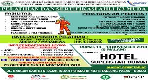 Check spelling or type a new query. A2k3 Komisariat Dumai Gelar Pelatihan Ahli K3 Muda Bnsp Di Dumai