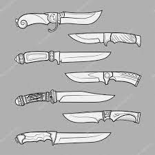 De nada sirve comprarte un cuchillo de combate, si el mango no tiene rugosidades y se resbala entre los dedos cuando haga un poco de humedad o con el mismo sudor de tus manos. Cuchillo De Combate Vectores Graficos Imagenes Vectoriales Depositphotos
