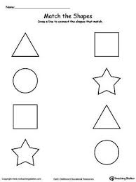 Match The Shapes Shapes Worksheet Kindergarten Shape Worksheets For Preschool Shapes Worksheets