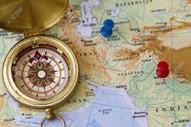 Your current location is represented by a blue dot and the little arrow points in the direction you are facing. Compass In An Old Map Of Middle East Stock Photo Picture And Royalty Free Image Image 18538183