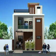 Terraza y cuarto de servicio. Fachadas De Casas Modernas De 9 Metros De Frente Novocom Top