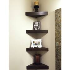 Wooden Corner Shelves Ideas On Foter Nova furniture 5 tiers floating wall mount corner shelf, home decor display shelves for living room, bedroom, bathroom, office, gray oak. wooden corner shelves ideas on foter