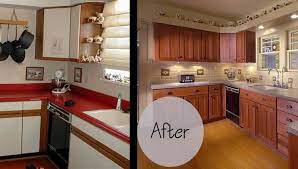Each before and after kitchen makeover will contain a small explanation, stating the customer requested when taking on each project. Diy Cabinet Refacing Before And After Novocom Top