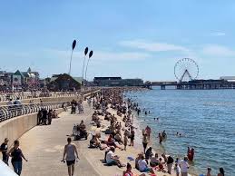 Over 12 million people visit blackpool each year, making it britain's number one holiday resort. How It Looked On Blackpool Beach As Sunbathers Enjoyed Hottest Day Of Year Manchester Evening News
