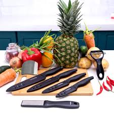 Click on image to view price. Ceramic Knife Set Kitchen Knives Peeler Cutting Board File Sharpener Buy Online At Best Price In Uae Amazon Ae