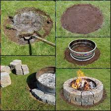 Looking for honest fire pit grill reviews? Diy Stone Paver Fire Pit 39 Metal Fire Ring From Tractor Supply And 36 Flagstone Pavers From Lowes At 2 38 Fire Pit Designs Garden Fire Pit Paver Fire Pit