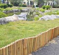 Amazon.com : HTWNK Bamboo 2 Pack Short Fence Outdoor ...