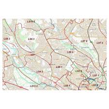 Module:location map/data/united kingdom leeds is a location map definition used to overlay markers and labels on an equirectangular projection map of leeds. Postcode City Sector Map Leeds Book On Onbuy