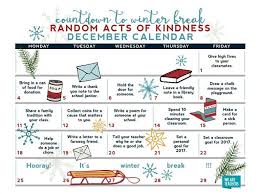This Free Random Act Of Kindness Calendar Is Our Favorite December Tradition Teaching Fun Random Acts Of Kindness We Are Teachers
