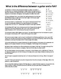 Long reading word problems 7 these problems. Right Triangle Trig Word Problems By Msquared Teachers Pay Teachers