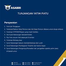 Adapun surat pernyataan yang di ungkapkan berhubungan dengan masalah. à¦Ÿ à¦‡à¦Ÿ à¦° Pt Asabri Persero Tunjangan Yatim Piatu Diberikan Kepada Setiap Anak Yang Sah Anak Kandung Dari Peserta Aktif Maupun Purnawirawan Dimana Istri Suaminya Yang Telah Meninggal Dunia Meninggalkan Anak Yatim Piatu Sobat Asabri Dapat