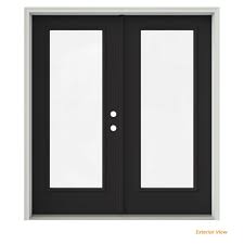 Jeld Wen 72 In X 80 In Chestnut Bronze Painted Steel Left Hand Inswing Full Lite Glass Active Stationary Pat In 2020 French Doors Patio Patio Doors Glass Doors Patio