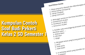 Agar menjadi anak yang pintar, kita harus rajin … a. Bank Soal Budi Pekerti Sd Semester 2 Sd Kelas 4 Whitewater Valley Flies Powered By Doodlekit