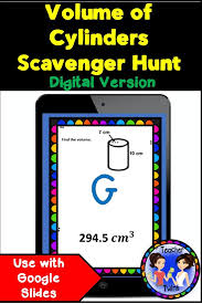 Volume Of Cylinders Scavenger Hunt Pre Algebra Activities Digital Activities Word Problems