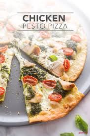 California Inspired Chicken Pesto Pizza Recipe Chicken Pesto Pizza Pesto Pizza Pesto Chicken