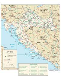 Mappa dell'istria, del quarnero e della dalmazia. Mappe Della Croazia Trasporti Geografia E Mappe Turistiche Della Croazia Nell Europa Meridionale