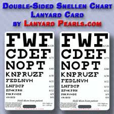 Details About Pocket Snellen Chart Doubled Sided Visual Acuity Chart Medical Nursing