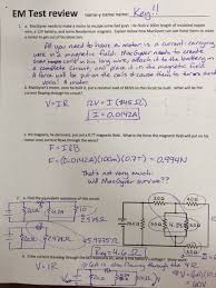 Please read the text and instructions throughout. Em Test Review Answer Key Ms Pearce S Ipc Physics