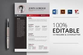 Cv Resume Cover Letter Template Resume Design Template Cv Words Cover Letter Template
