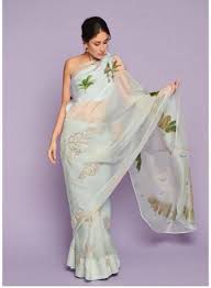 Kareena Kapoor Powder Blue Bollywood Organza Saree Organza Saree Saree Designs Saree Look