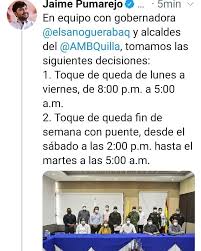 Ante el aumento de contagios y ocupación de camas uci, varias capitales y departamentos decretaron pico y cédula, ley seca y toques de queda para el 31 de diciembre y el primero de enero de 2021. 820 Me Gusta 123 Comentarios Emisoratlantico Emisoratlanti En Instagram Toque De Queda Y Ley Seca En Barranquilla Area Metropolitana Y Municipios Del D