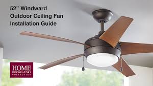 Keep in mind how exposed the fan will be to the elements when deciding on a damp or wet rating. How To Install The 52 In Windward Outdoor Ceiling Fan Youtube