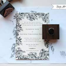 Home Made Invitations Stamp Pads Wedding Invitations Diy Creative Wedding Invitations Floral Wedding Invitations