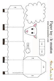 Mouton A Imprimer Pour Faire Un Paper Toy Sur Tete A Modeler Paper Toy Coloriage Mouton Jouets En Papier