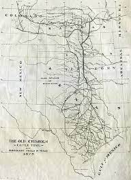 File 1873 Map Of Chisholm Trail With Subsidiary Trails In Texas Jpg Chisholm Trail Map Texas Map
