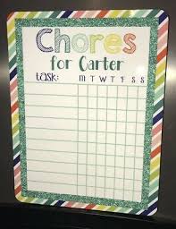 Whiteboard Chore Chart Magnetic Dry Erase Chore Board For