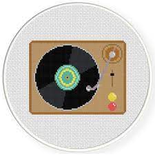 Printable cross stitch patterns of turntable. Pin On In Stitches Music