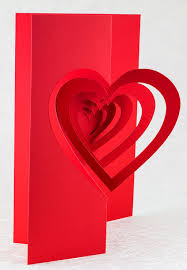 This greeting card is perfect for any holidays such as valentines, birthdays. Helical Heart Pop Up Card Pop Up Valentine Cards Valentines Day Cards Diy Diy Valentines Cards