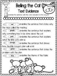 Everyone in the council cheered, unanimously applauding the brilliant suggestion. Teaching Text Evidence With Fables Belling The Cat Teaching Text Evidence Text Evidence Bell The Cat