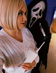 Hey Mr. Ghost Face. We're ready for these finds. 💓 #SpiritHalloween  #GhostFace