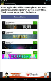 Server list for minecraft pe apk is an extremely useful application with the ability to collect data by searching the internet to find the . Download Servers For Minecraft Pe Apk For Android