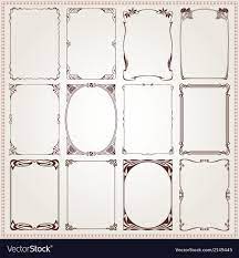 Decorative Vintage Borders And Frames Art Nouveau Style Download A Free Preview Or High Quality Adobe Illustrator Ai Art Nouveau Cornici Etichette Stampabili